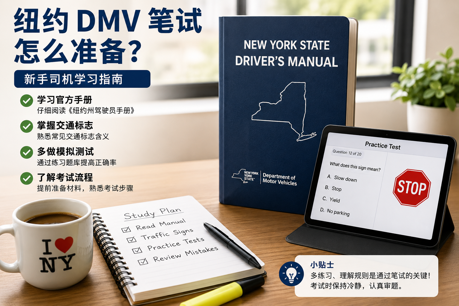 纽约 DMV 笔试怎么准备？